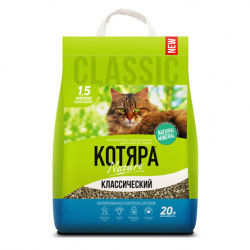 Наполнитель для кошачьего туалета КОТЯРА комкующийся 8,4 кг (20 л)